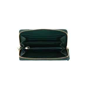 Long Women's Genuine Leather <b>Wallet</b> Zipper Closure <b>Waterproof</b> RFID Blocking Large Capacity Customizable Colors Logo Linen - Product Image 5