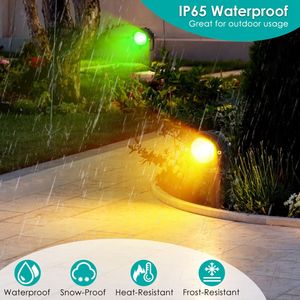 Set di 4 Luci LED RGBW Impermeabili IP65 con Telecomando, 16 Colori Cangianti, Faretto da Giardino - Product Image 3