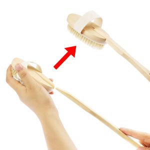 Brosse de bain de 15 pouces avec long manche détachable, éponge exfoliante pour le corps, outil pour le soin du dos - Product Image 3