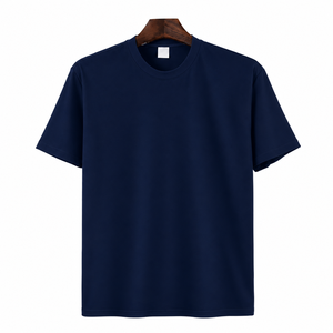 T-shirt pour homme en jersey de coton peigné de qualité supérieure 160 GSM, taille plus, personnalisable, étiquette privée, fabricant de vêtements en gros - Product Image 3