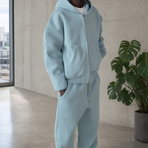 Men's Heavyweight Cotton Tracksuit-Breathable <b>Summer</b> Streetwear Pullover <b>Hoodie</b> with Custom Logo Wholesale - Product Image 3