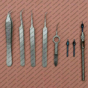 Meilleur kit de forceps et de punchs FUE pour greffe de cheveux, ensemble de 9 pièces en acier inoxydable, outils chirurgicaux de précision pour greffe de cheveux - Product Image 1