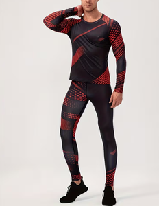 Combinaison de compression intégrale pour homme, unie, séchage rapide, Spandex/Nylon, col ras du cou, coupe sans couture, tenue d'hiver, durable et respirante - Product Image 3