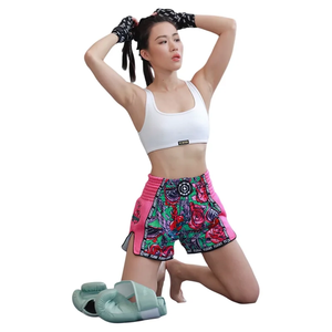 Pantalones Cortos de Entrenamiento de Boxeo Fluory Muay Thai para Hombre, de Secado Rápido, Transpirables, Cintura Elástica, Personalizados para Combate Libre - Product Image 2