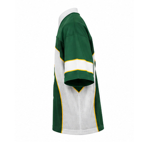 Maillot de football en maille vert et blanc 2026 pour homme, manches courtes, respirant, en polyester, col rabattable, vêtements de sport toutes saisons - Product Image 4