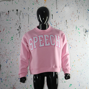 Sudadera Rosa Oversize con Cuello Redondo y Estampado de Frases, Ajuste Regular, Unisex, de Algodón Tejido, Estilo Casual de Otoño CLUSH SPORTS - Product Image 2