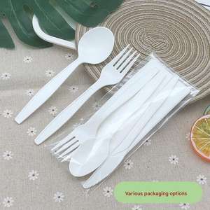 Cubiertos Desechables Ecológicos Biodegradables de Maíz al por Mayor, OEM, ODM, Hechos a Medida, Cuchillos, Tenedores, Cucharas, Toallas de Papel - Product Image 5