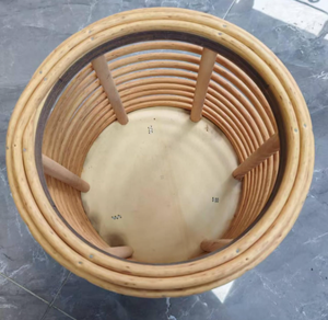Vietnam Manufacturer Retro Style Rattan Floor Storage <b>Pots</b> Handles Handwoven Eco-Friendly - Product Image 5