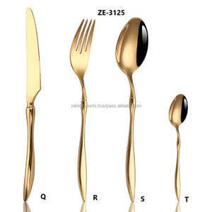 Porte-ustensiles de cuisine en or écologique de luxe Zahid Exports, cuillères en argent gravées, fourchette à dessert, acier inoxydable durable, miroir - Product Image 4