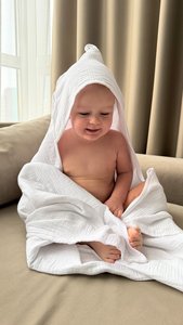 Serviette de bain à capuche pour bébé, douce et absorbante, peignoir enveloppant pour nourrissons et tout-petits, motif animal de dessin animé avec oreilles, pour nouveau-nés et enfants - Product Image 5