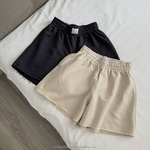 Shorts de yoga décontractés en coton respirant de haute qualité pour femmes, style streetwear, délavage acide, personnalisables OEM - Product Image 5