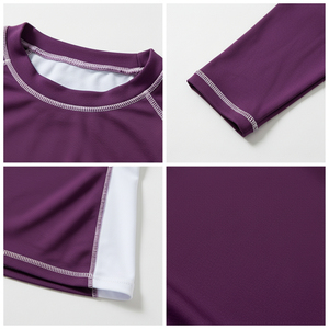 Maillot de bain respirant pour femme à manches courtes, protection UV, séchage rapide, extensible, en Spandex/Polyester, écologique, vente en gros - Product Image 6