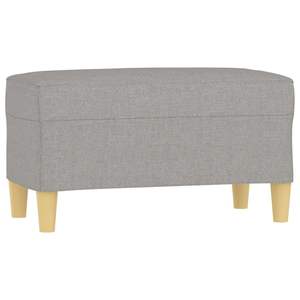 Tabourets et poufs en tissu gris clair 27.6 "x 13.8" x 16.1 "Produit - Product Image 2