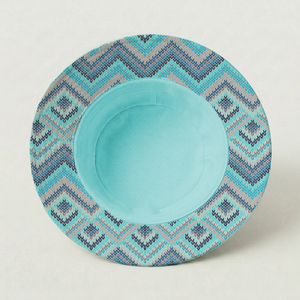 Casquette de soleil unisexe à motif géométrique avec impression par sublimation de logo personnalisé, style streetwear, vente en gros, chapeau de pêcheur à motif mosaïque AOP - Product Image 3