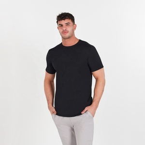 T-shirt à manches courtes coupe classique avec ourlet incurvé pour homme – Vente en gros personnalisée en usine – T-shirt homme 100 % coton avec ourlet incurvé pour le streetwear - Product Image 1