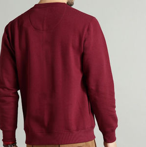 Sudaderas de moda de manga larga de algodón, sudadera transpirable de forro polar para hombre, de secado rápido, color sólido, transpirable, OEM personalizado - Product Image 3