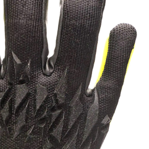 Gants de gardien de but de football en gros, doigts entiers, noir et jaune, en latex et polyester, antidérapants, respirants, séchage rapide, unisexe, pour le sport - Product Image 4
