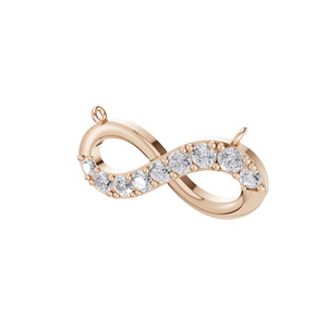 Collier pendentif Aarinya Infinite en or 14 carats avec sertissage clos de diamants, style minimaliste classique, unisexe, pour usage quotidien - Product Image 5