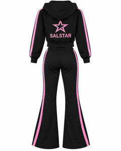 Custom Logo Women Velour Tracksuit <b>Set</b>, Y2K Rhinestone Zip Up Hoodie Flare Pants Velvet 2 Piece <b>Loungewear</b> Sportswear Wholesale - Product Image 4