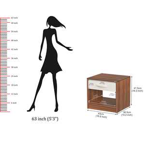 Table de chevet Oliver au design moderne avec tiroir - Product Image 3
