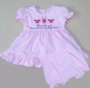 Vestido bordado a mano para niñas. Algodón transpirable y suave para la piel. Diseño lindo de Vietnam. - Product Image 4