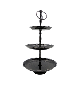 Round Wood <b>Cake</b> <b>Stand</b> with Metal Frame 2-Tier Display Rack for <b>Cakes</b> and Desserts Decorative <b>Stand</b> <b>Cake</b> <b>Stand</b> - Product Image 6