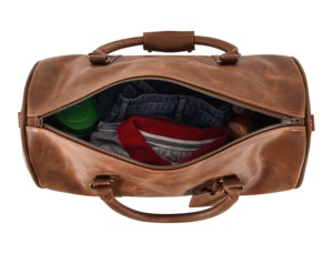 Sac de Voyage Weekender en Cuir Crazy Horse Vintage Personnalisé Style Duffle Fournisseur en Gros OEM/ODM Marque Privée Robuste et Authentique - Product Image 6