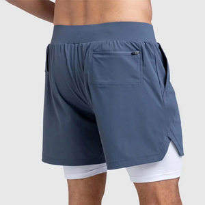 Shorts en molleton de coton French Terry pour hommes, style streetwear, délavés à l'acide, avec cordon de serrage et logo imprimé en relief, personnalisables - Product Image 6