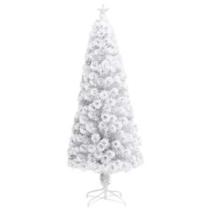 Árbol de Navidad Artificial de PVC Blanco Grande con Luces Brillantes - Product Image 2