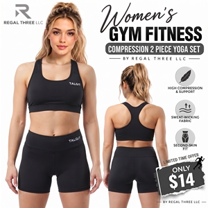 Ensemble de yoga compressif 2 pièces pour femme : soutien-gorge dos nageur et short, séchage rapide, tenue de sport légère pour la gym et l'entraînement - Product Image 1