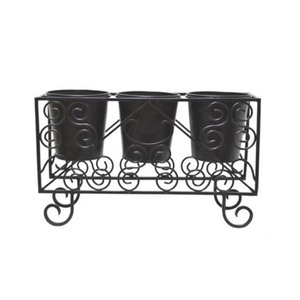 Soporte decorativo de metal para macetas, para interior y exterior, estilo vintage, de fabricante indio. - Product Image 2