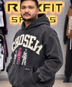 Sweat-shirts à capuche unisexes personnalisés en molleton épais noir délavé, streetwear graphique, conception de logo personnalisée, vêtements OEM en gros - Product Image 4