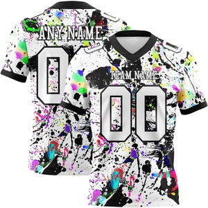 Wholesale Direct OMMIZ INDUSTRY Custom Black Pink-White Drift Fashion Football Jersey - Product Image 6