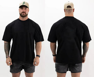 เสื้อยืดโอเวอร์ไซส์ทรงหลวมพิมพ์โลโก้ใหม่สำหรับฤดูร้อน เสื้อยืดเปล่าคุณภาพสูงสำหรับออกกำลังกายสำหรับผู้ชาย - Product Image 3