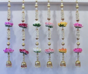 Adorno de Pared con Flor de Loto Artificial Hecha a Mano, Diseño Tradicional, Guirnalda Festiva, Decoración India para Bodas, Diwali, Ramadán, Mandir - Product Image 2