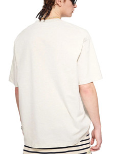 Camiseta Oversize de Algodón Esencial, Estilo Urbano Minimalista, Camiseta Lisa de Algodón Grueso, Camiseta Unisex de Corte Holgado - Product Image 3