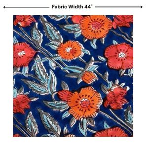 Tissu décoratif pour la maison en coton 100% pur, imprimé à la main à Jaipur, doux, style bohème indien, écologique, durable, lavable, teintures non toxiques - Product Image 5