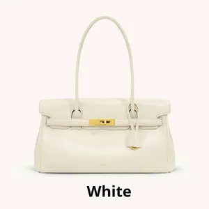 Sac à bandoulière en cuir véritable de luxe léger transfrontalier, nouvelle collection automne-hiver, avec fermeture à pompon pour femme. - Product Image 2
