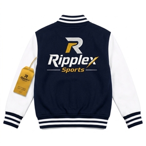 Veste varsity classique pour enfants, style sportif confortable et doux, idéale pour l'école, les jeux et les aventures amusantes. Service OEM ODM. - Product Image 2