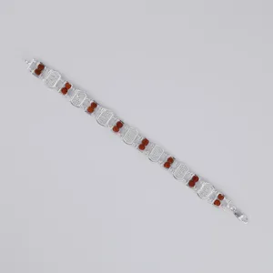 Bracelet élégant de style classique en cristal naturel et argent 925 embossé, unisexe, fabriqué en Inde - Product Image 2