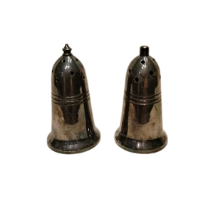 Set of Two Steel Lid Metal Barbecue Salt Pepper <b>Spice</b> Shakers Silver Finished <b>Spice</b> Bottle Storage Container <b>Jars</b> Sets - Product Image 2