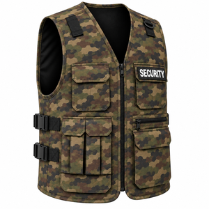 Chaleco de Camuflaje Personalizado para Hombre, Chaleco de Trabajo, Chaleco Utilitario con Múltiples Bolsillos, Chaleco de Seguridad, Chaleco Utilitario Personalizado de Color Sólido para Hombre - Product Image 3