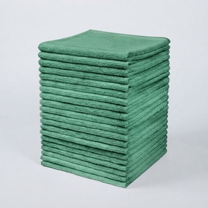Serviettes de cuisine multi-usages en microfibre, carrées, écologiques, couleur personnalisée, séchage rapide, lavables en machine, tissu tricoté, ensemble - Product Image 4