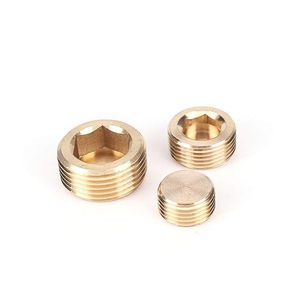 Raccord de tuyauterie en laiton, embout à tête hexagonale interne avec filetage, surface lisse et technologie de fonderie AOL - Product Image 3