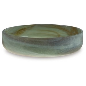 ชามเซรามิกทำมือเคลือบเซลาดอน จานเสิร์ฟอาหารสไตล์ดั้งเดิม - Product Image 1
