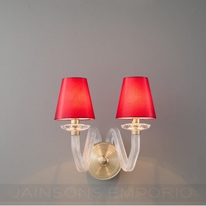Encens en bâtonnets Zaara Enterprises ZE365 écologiques à usage religieux, avec abat-jour en verre craquelé et finition laiton antique pour salon - Product Image 1