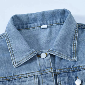 OEM Service Latest Style Plain Dyed High Quality Front Logo Winter Wear Men's <b>Denim</b> <b>Jackets</b> Solid Color <b>Custom</b> - Product Image 5
