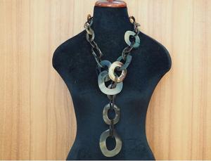 Collar de Cuerno de Búfalo de Primera Calidad MN EXPORTS, Cadena de Eslabones Hecha a Mano, Modelo MNE-1504 Uttar - Product Image 2