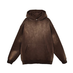 Unisex High Quality 100% Cotton Mineral Wash <b>Hoodie</b> Slim Fit Tracksuit Jogging Suits Chenille Embroidery <b>Maternity</b> Winter - Product Image 1