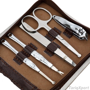 Kit de manucure et pédicure professionnel 9 pièces 5 en 1 7 en 1, coupe-ongles en acier inoxydable luxueux, coupe-cuticules, étui d'emballage personnalisé - Product Image 5